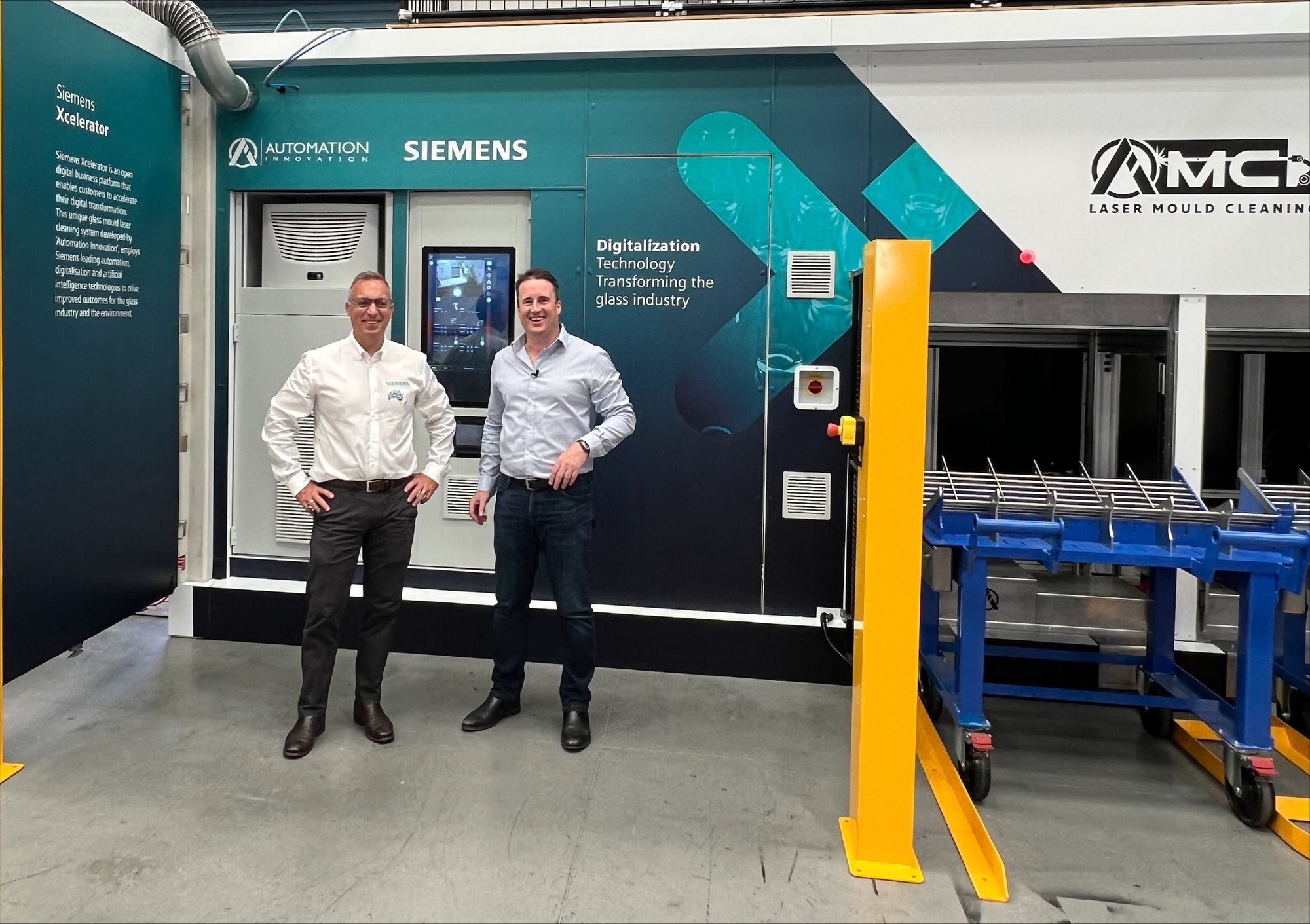Automation Innovation uses Siemens technology to set new industry standards by automating the glass mould cleaning process.